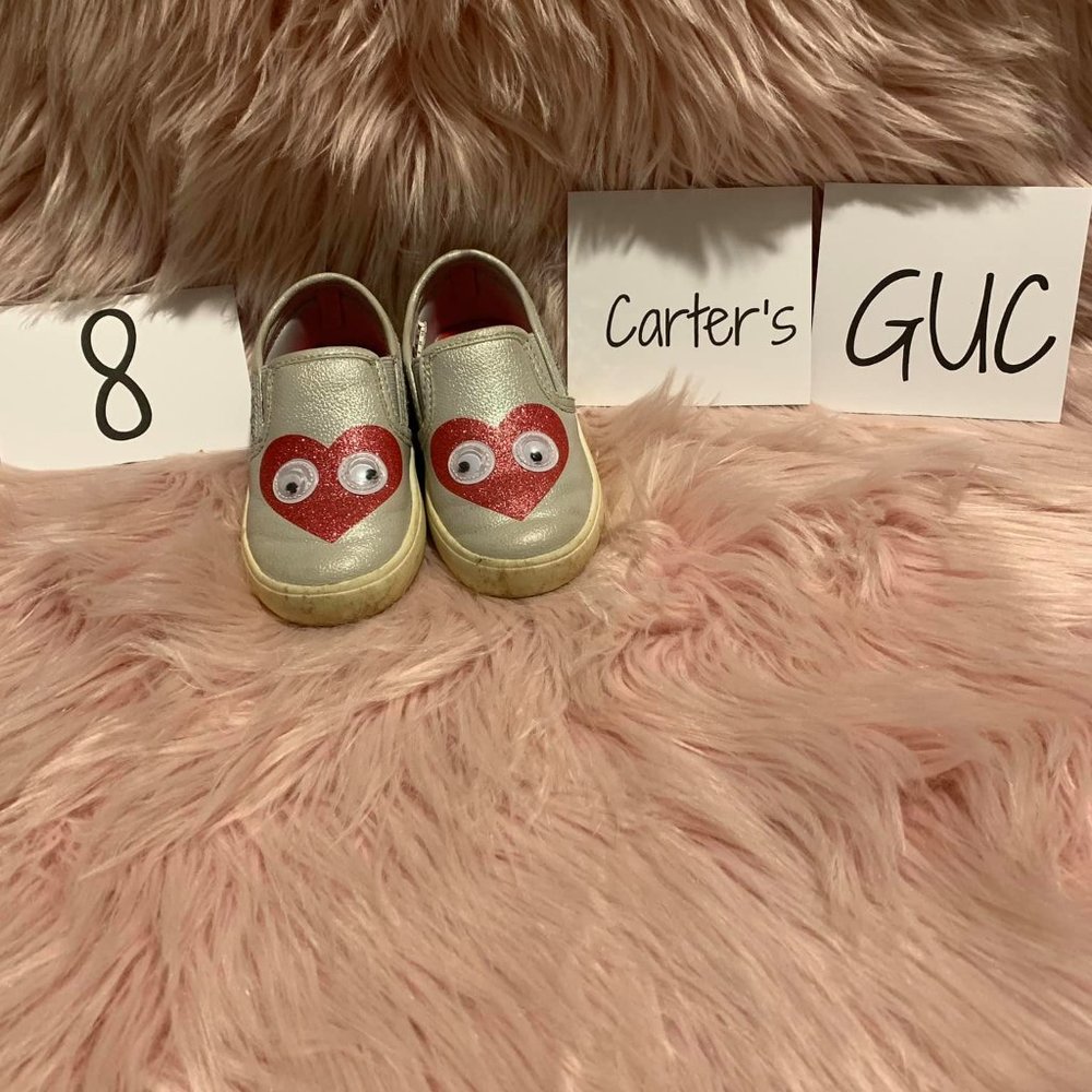 Carters heart googly eye sneakers